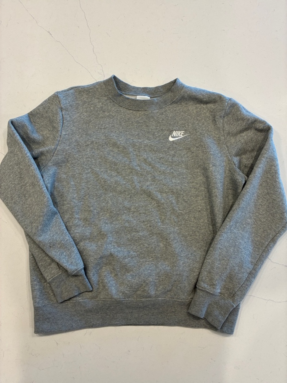 Nike Women’s Gray Crewneck Sweatshirt - Classic Logo